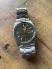 Vintage Seiko 5 Automatic Day Date Watch Black Dial Gold Tone