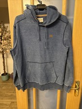 Fat Face Hoodie Mens Small Denim Blue Sweatshirt Travel