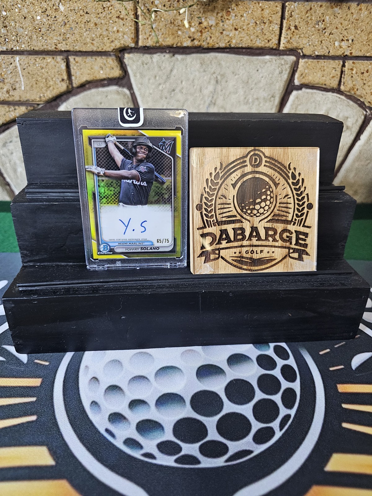 2024 Bowman Chrome Yoffry Solano Yellow Refractor Auto #/75 /#CPA-YS / Marlins