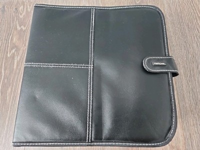 LOT: MEMOREX Faux Leather CD Binder - Holds up to 256 Disks - Travel Case