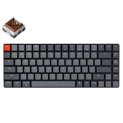 K3 Version 2, 75% Layout 84 Keys Ultra-Slim Wireless Bluetooth/USB Wired Mech...