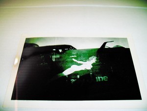 WWII black & white original photos of B-24 of ' LADY JANE' nose art