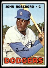 1967 Topps John Roseboro -- VG+ Los Angeles Dodgers #365