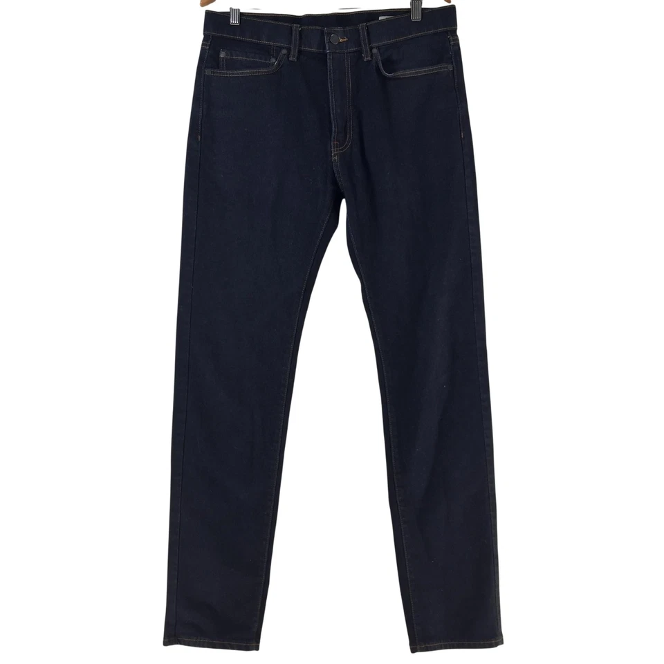 Marks And Spencer Jeans Mens 34 X 33 Blue Tapered Stretch Denim Autumn 138893 - Image 1 of 4