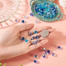 50Pcs Crystal Glass Beads Teardrop Faceted Glass Loose Spacer Beads 11X8Mm fo...