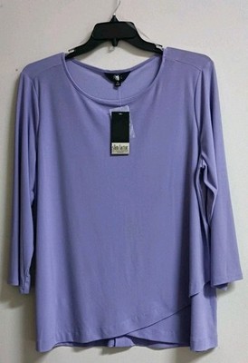 Slim Factor by Investments Lavender Crossover Panel Top Size 1X