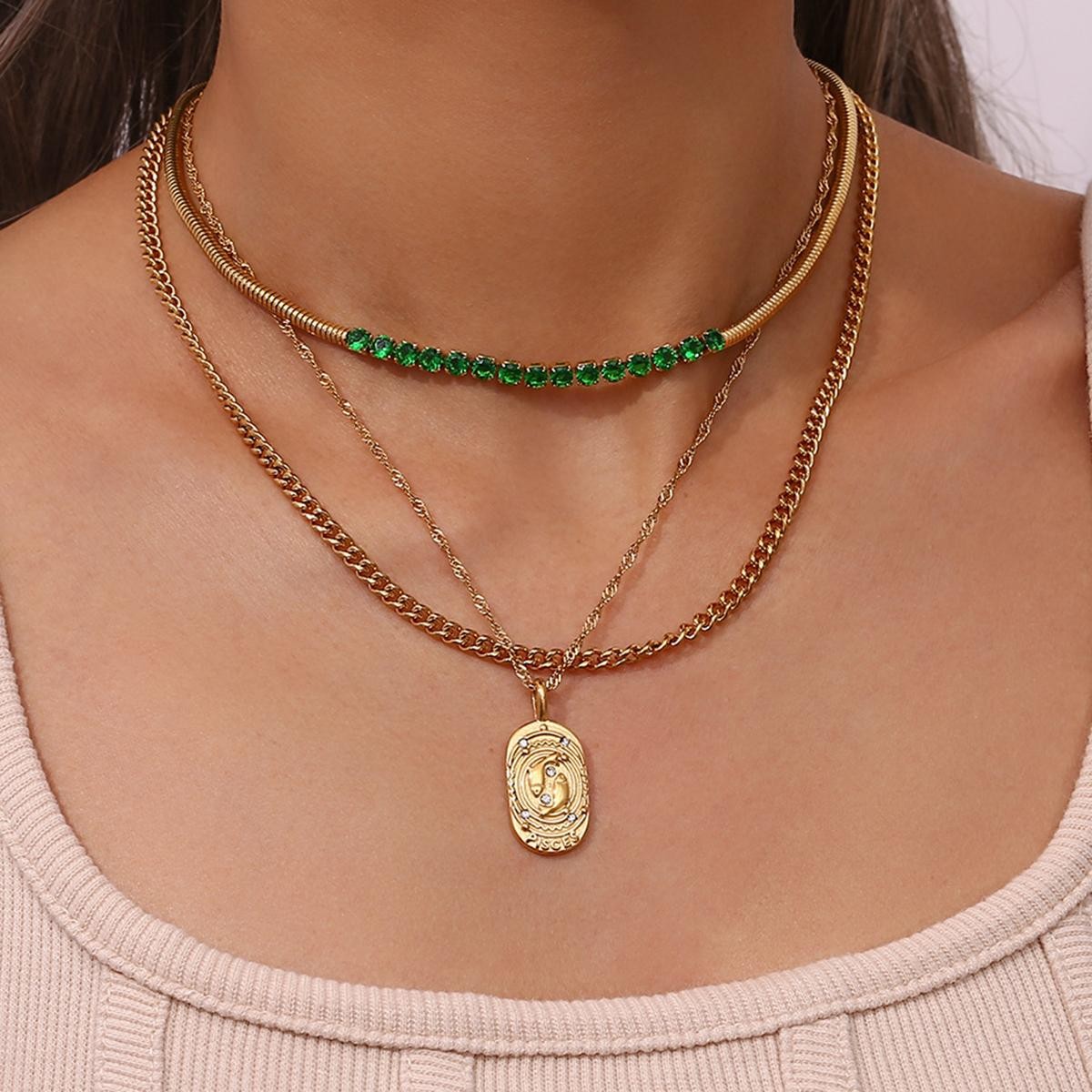 Women's Zodiac Necklace, Exquisite Zircon Constellation Necklace