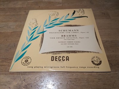 KATHLEEN FERRIER SINGS SCHUMANN FRAUENLIEBE UND LEBEN & BRAHMS DECCA LXT 2556