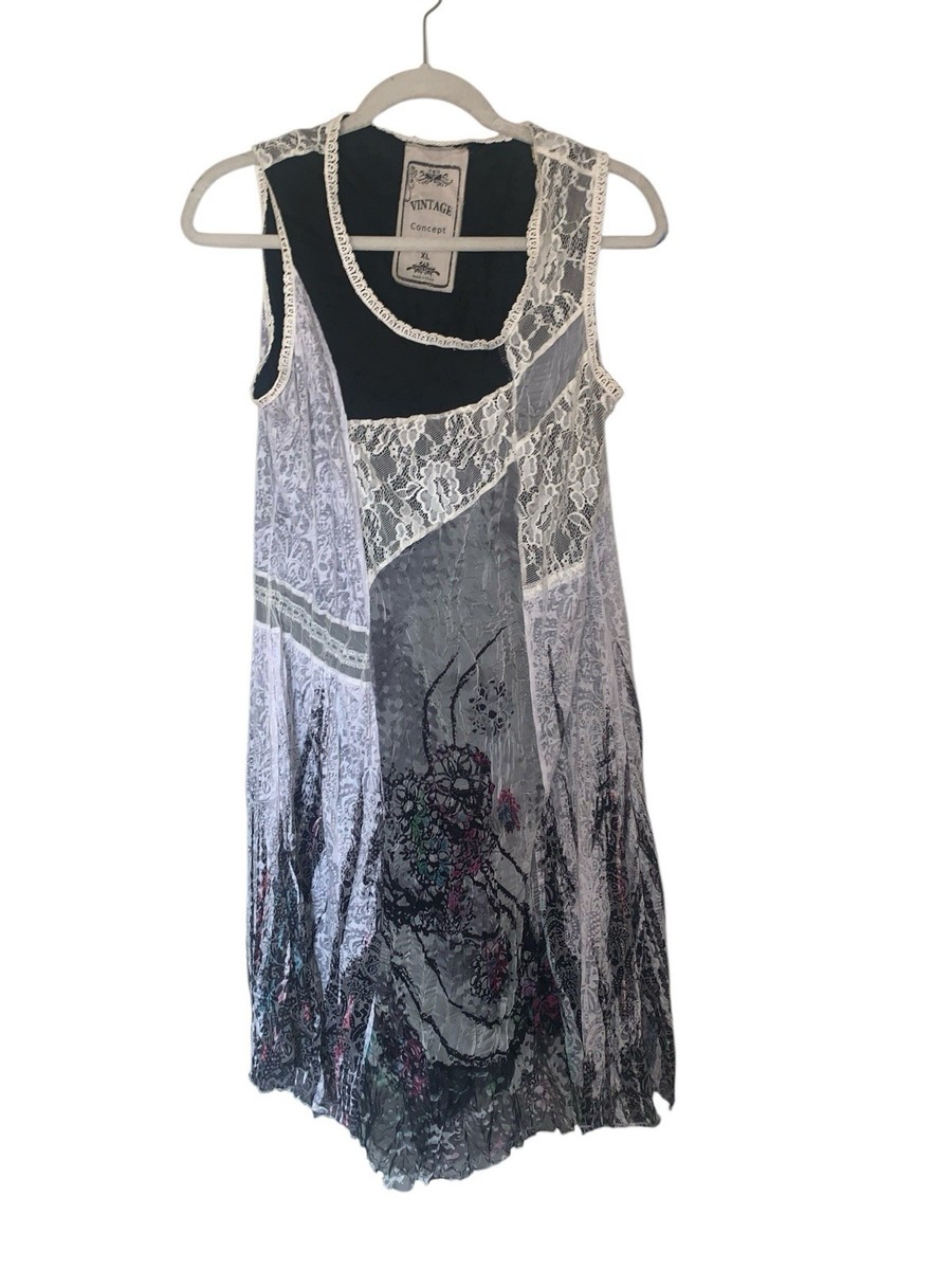 Vintage Concepts Dress Art To Wear Art Teacher Boho Goth Lace