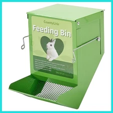 Metal Small Animal Feeder with Lid, Heavy Duty, Large Capacity Food Dispenser...