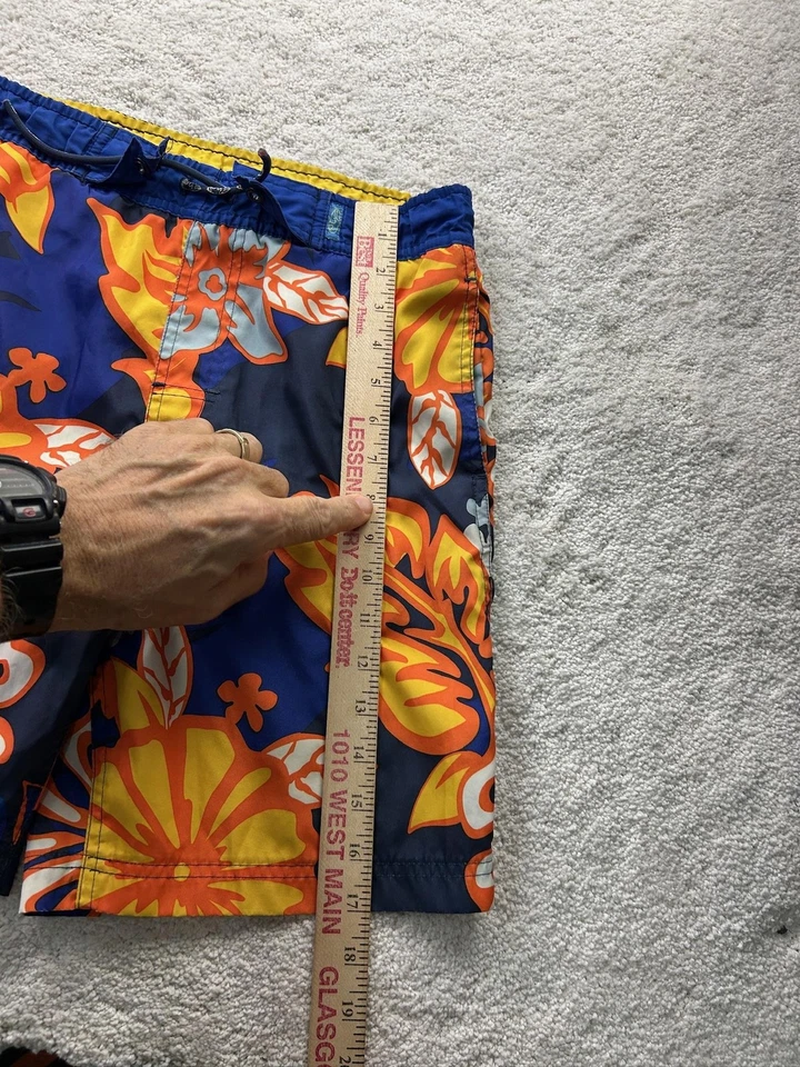 Pantalones Cortos de Natación Sand N Sun Niños Medianos 10/12 Azul Naranja Floral Hawaiano Playa Piscina Foto 3 de 4