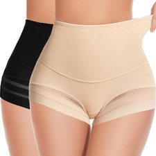 Womens High Waist Tummy Control Shapewear Bottom Panty Slimming Underwear Shorts