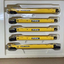 HO Con-Cor DTTX 75342 48’ Twin Stack Container Cars 5 Unit Assembled Set NIB