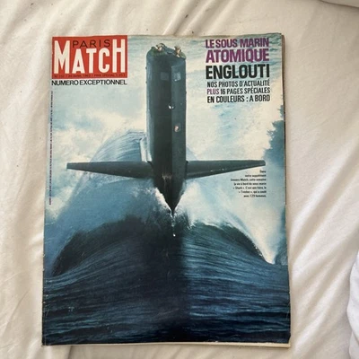 PARIS MATCH N°732 20/04/1963 SOUS-MARIN SHARK THRESHER ALCATRAZ INDOCHINE BEJART - Photo 1/4
