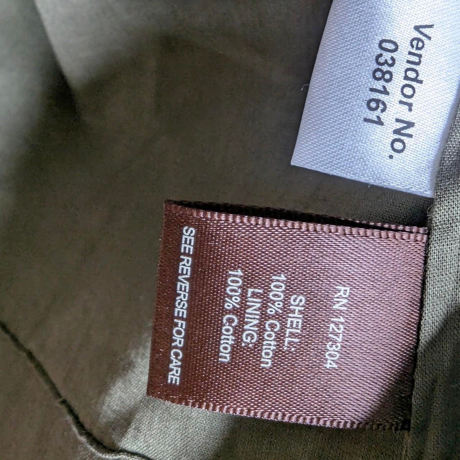 olive green patchwork jacket XL - image 8