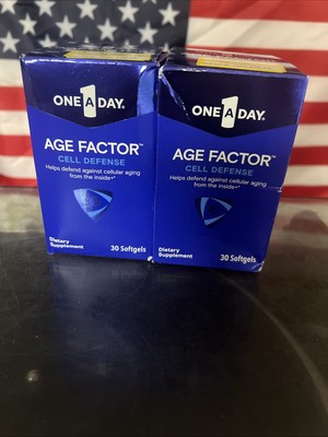 2 Pack One A Day Age Factor Cell Defense-Cell Health Supplement Exp 3/26