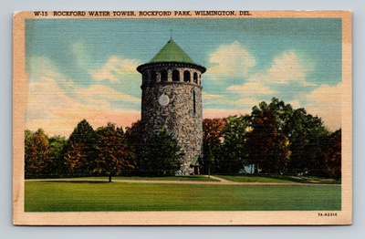 #ad WilmingtonDE Rockford Water Tower 1953 New Castle County Delaware Vintage $5.98