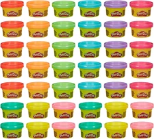 Play Doh Bulk Handout 42-Pack of 1-Ounce Modeling Compound Cans, Back to School