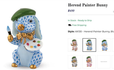 herend figurines Painter Bunny