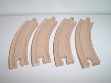 BRIO Wooden Train 6" Large Curved Track 33342 4 Pcs Fits Thomas