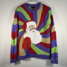 Blizzard Bay  Winking Santa  Sweater M Christmas