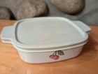 Vtg Corning Ware Fruit  Cherry 🍒  1 Liter Casserole Dish & Lid A-1-B, USA — photo 1