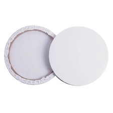 2 Pcs Circle Canvas Blank for Painting Linen Picture Frame Art Stretch Canvases