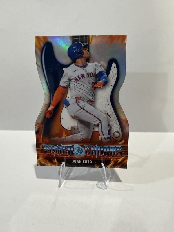 Juan Soto 2026 Bowman Chrome Power Chords Die Cut Insert PC-12 New York Mets