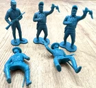 5 Vintage MARX Plastic Playset CIVIL WAR Figures - 2" Tall