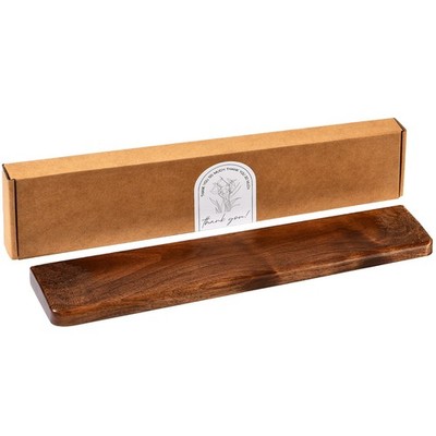 14.2in Walnut Wooden Wrist Rest for 87-Key/TKL Keyboards   Premium Ergonomic