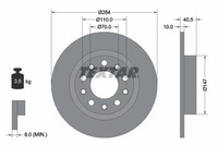 Textar Bremsscheiben Textar PRO Ø 264Mm Voll Beschichtet FüR Alfa Romeo 92230203