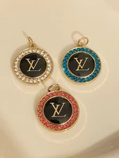 Lot Of 3 Zipper Pull Button Stamped Charms