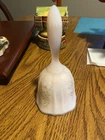 Vintage Fenton Bell Pink Satin Hand Painted Floral ~Scalloped Edge~Signed