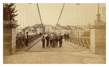 Garcin, Suisse, Aarau, La Kettenbrücke, CDV vintage, ca.1865 Garcin, Suisse, Aar