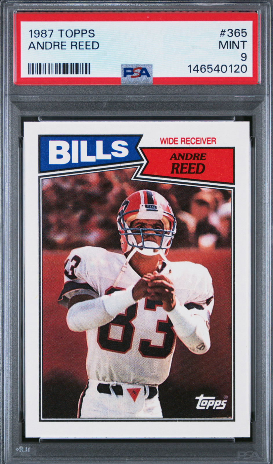 1987 Topps #365 Andre Reed HOF Buffalo Bills PSA 9