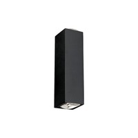 Led Wandlampe Tony Schwarz Wetterfest IP54 Aluminium Eckig Modern Terrasse Lampe