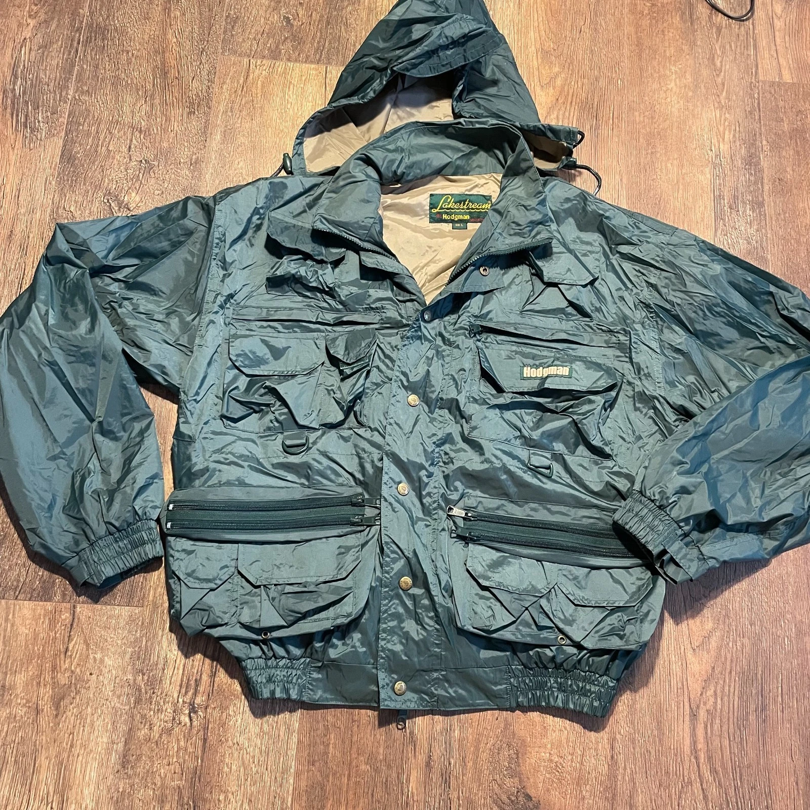 Vtg Mens Hodgman Lakestream Fishing Wading Jacket Coat Large Green Hooded
Opens in a new window or t