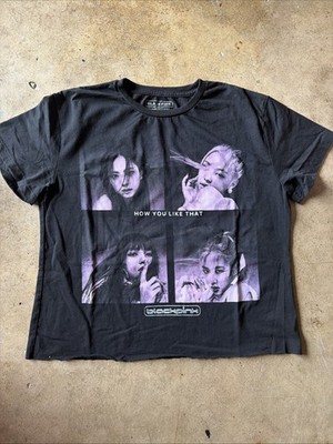 BLACKPINK How You Like That Cropped T-Shirt Size L K-Pop Official K Pop