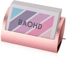 Metal Business Card Holder for Desk - Modern Aluminum Business Card Display Hold