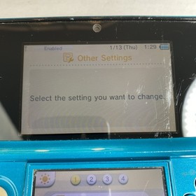 Nintendo 3DS Handheld Video Game Console Blue CTR-001 (USA) W Charger Stylus