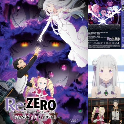 Re Zero -Starting Life in Another World Season 1-3 +OVA Anime DVD (English Dub)