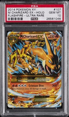 2014 POKEMON XY FLASHFIRE ULTRA RARE #107 M CHARIZARD EX PSA 10 | eBay