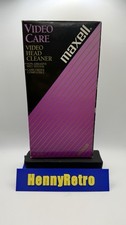 Maxell VCR Head Cleaner Deluxe VHS Wet V-200 Original Package Needs Fluid Refill