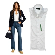 NWT Brunne DICKEY Compatible with VERONICA BEARD Blazer Button Down Shirt 00-14