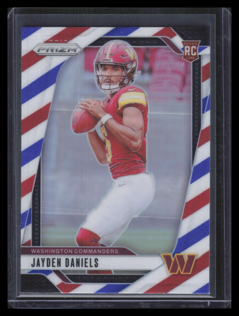 2024 Panini Prizm Prizms Red White Blue Refractor 347 Jayden Daniels Rookie