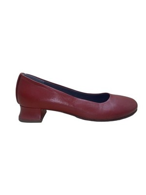 Fausto Santini Women s Red Leather Round Toe Low Heel Shoes Size 38