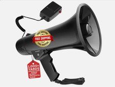 Meg fono con Sirena Integrada, Volumen Ajustable y Alcance de 1200 Yardas