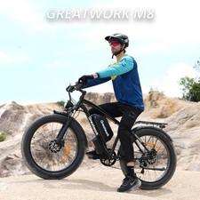 26" Electric Bike for Adults 5000W AWD 45MPH E-Bike Mountain Bicycle Fat Tire