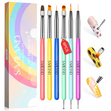 6PCS Nail Art Brushes Set Multifunctional Nail Brushes for Nail Art Nail Desig