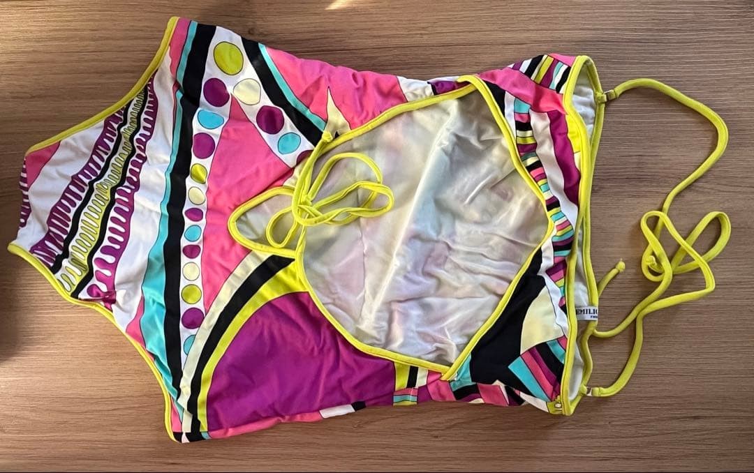Emilio Pucci One Piece Swimsuit Multicolor Geometric Pattern